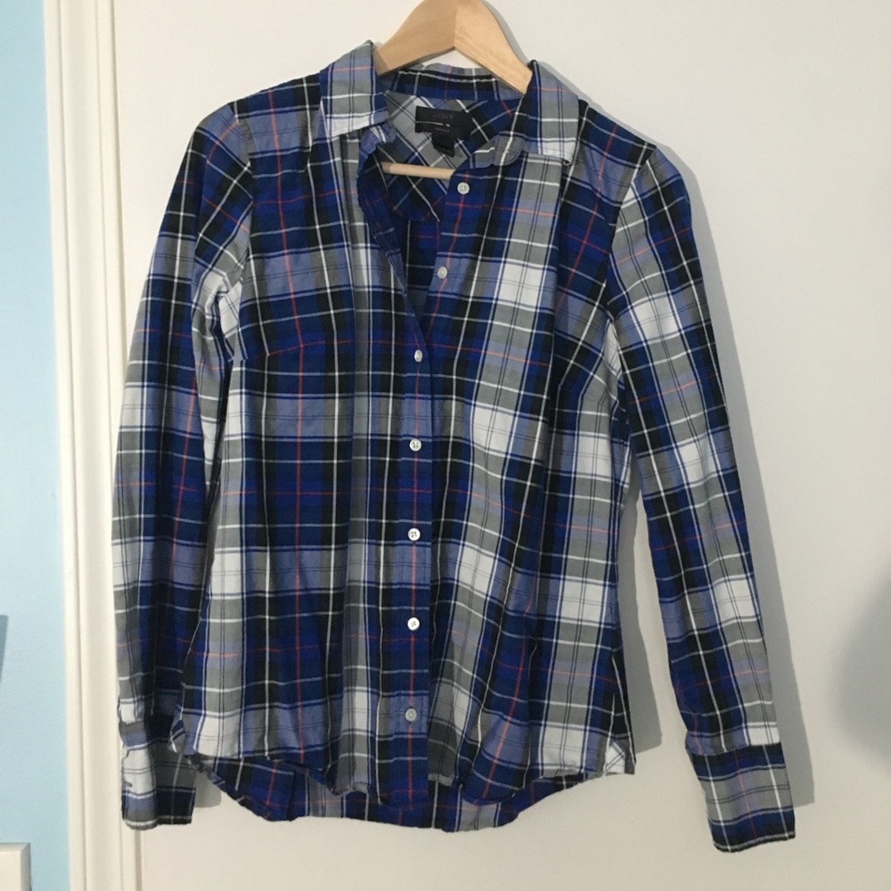 J.Crew plaid button down collared shirt